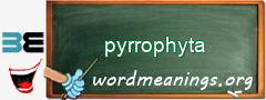 WordMeaning blackboard for pyrrophyta